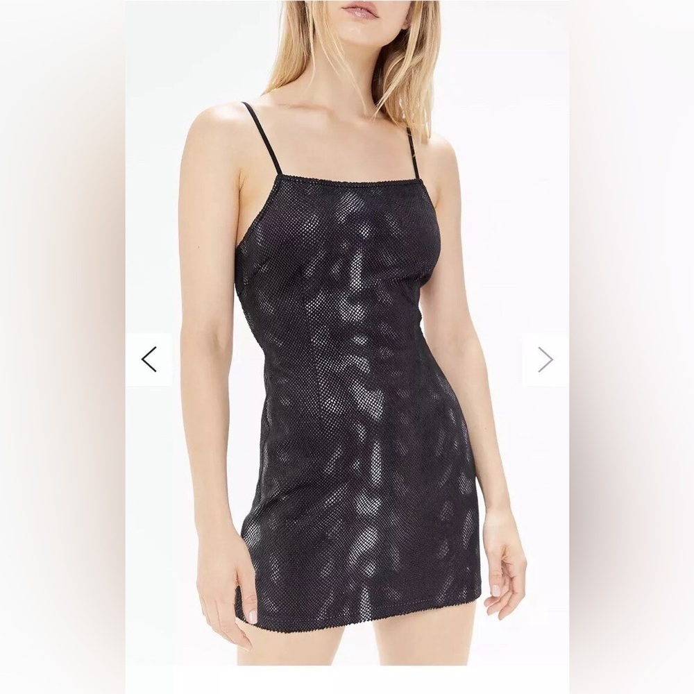 Urban Outfitters Snake Print Black Mini Dress
